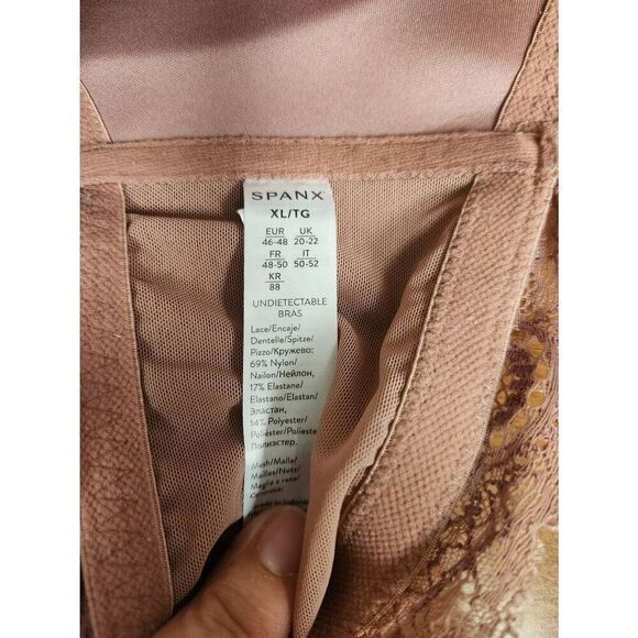 Spanx XL Undietech Four Play Bralette Blush Pink Adjustable Front Closure - Picture 7 of 7